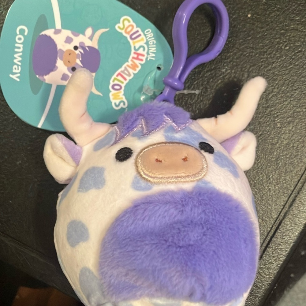 Conway 3.5” Fluffy Bell Bull Squishmallows Plush clip